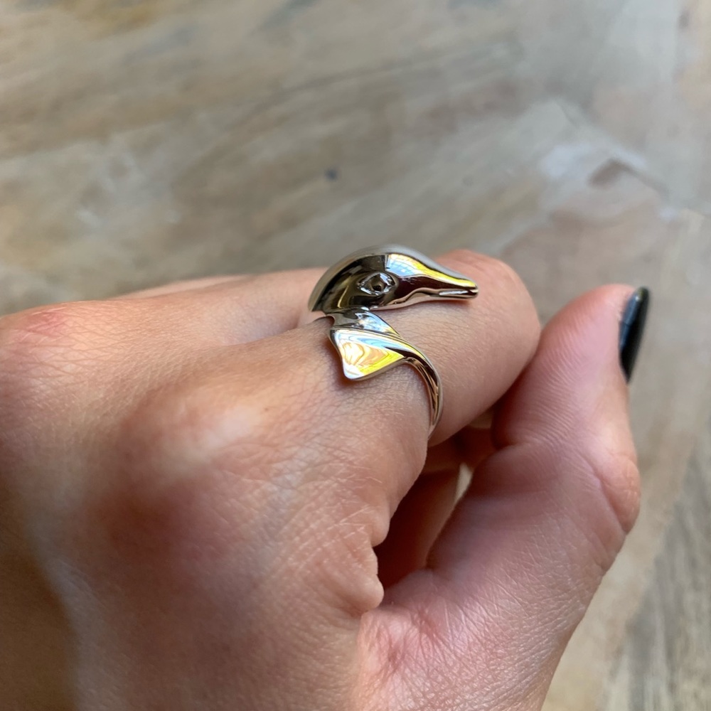 Sterling Silver Dolphin Ring